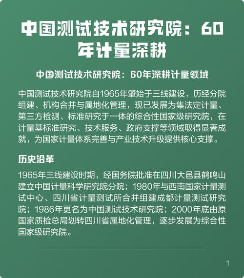 中国测试技术研究院 60年深耕计量领域，铸就国家级科研服务综合体